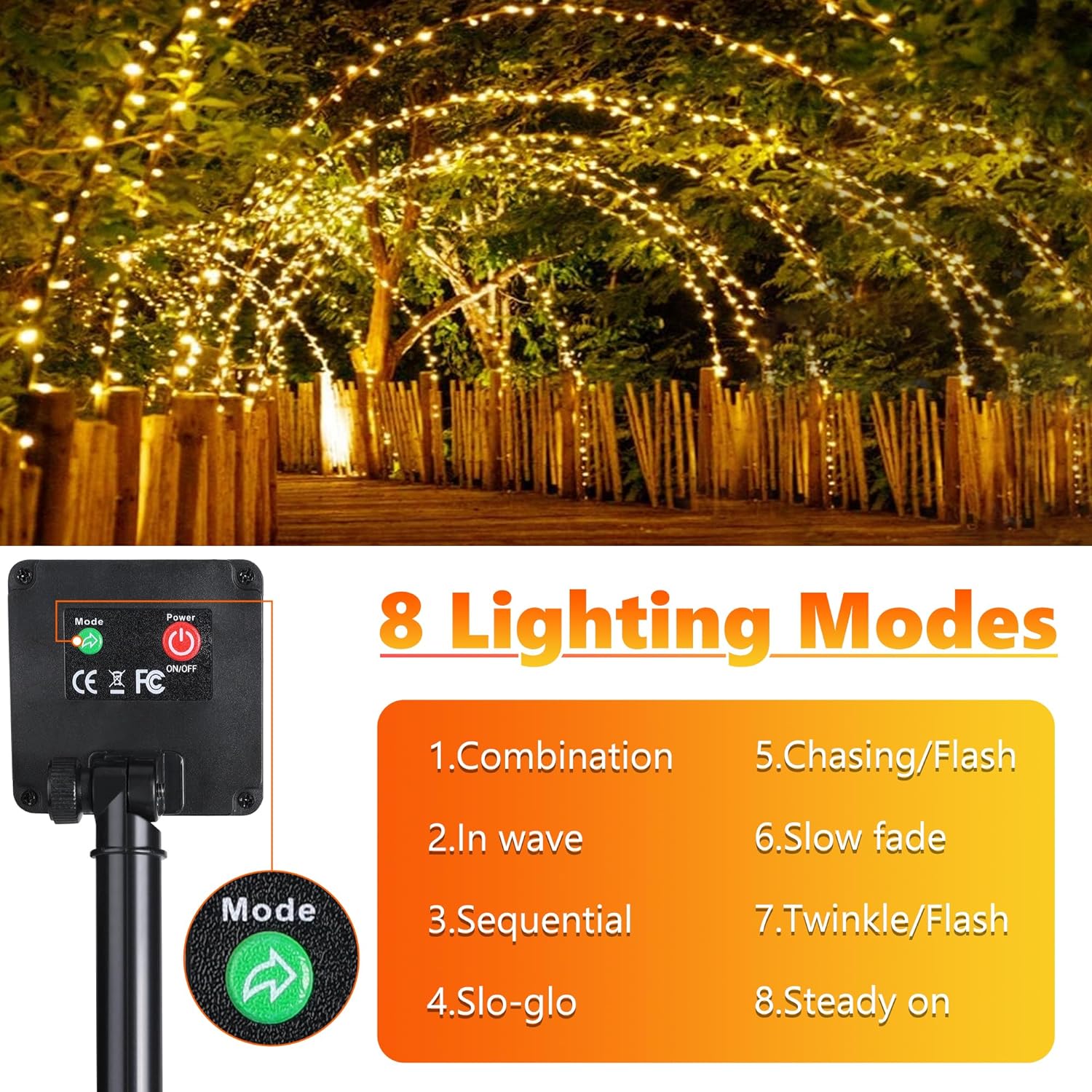 Guirnalda De Luces Solares X 2 Unidades 200 Led