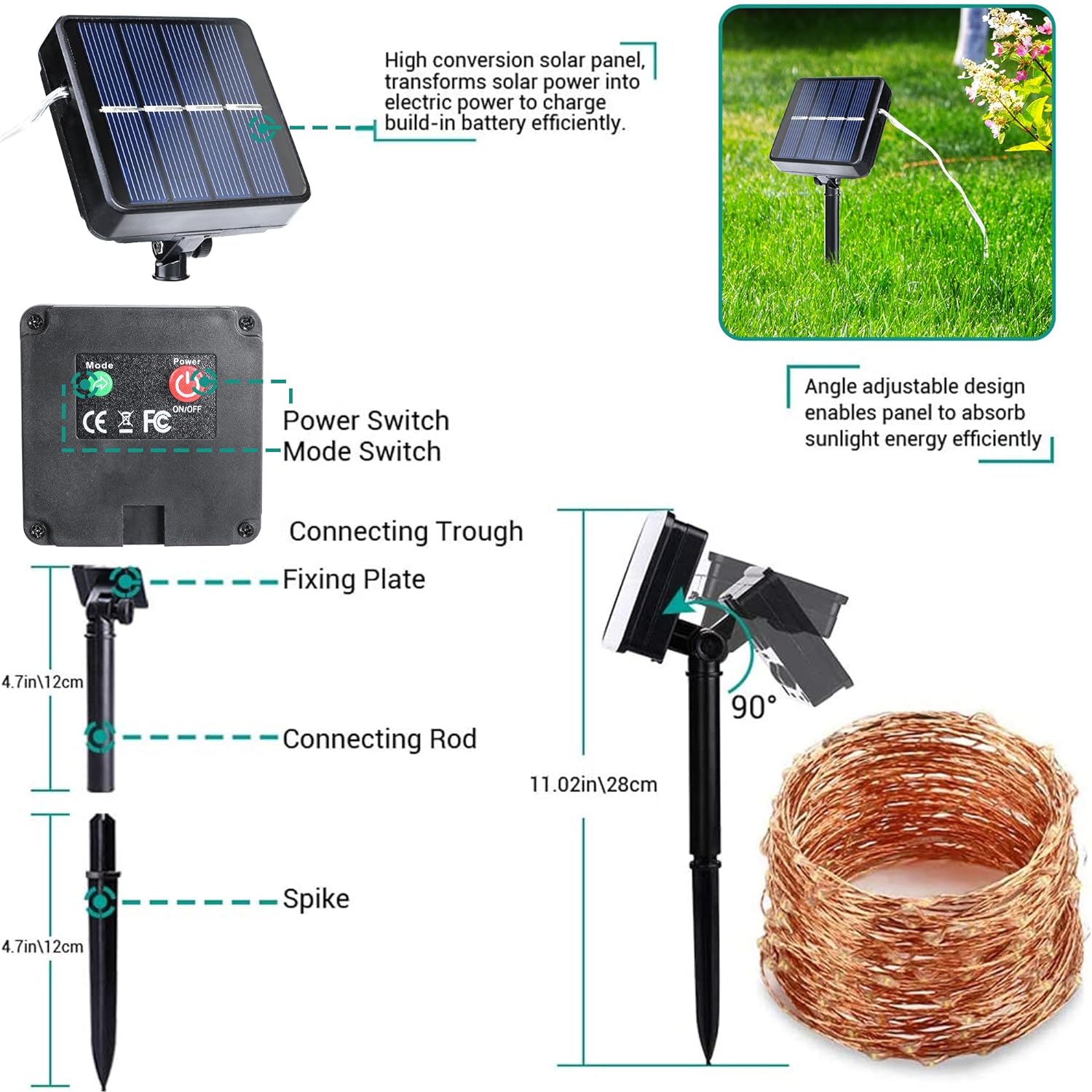 Guirnalda De Luces Solares X 2 Unidades 200 Led