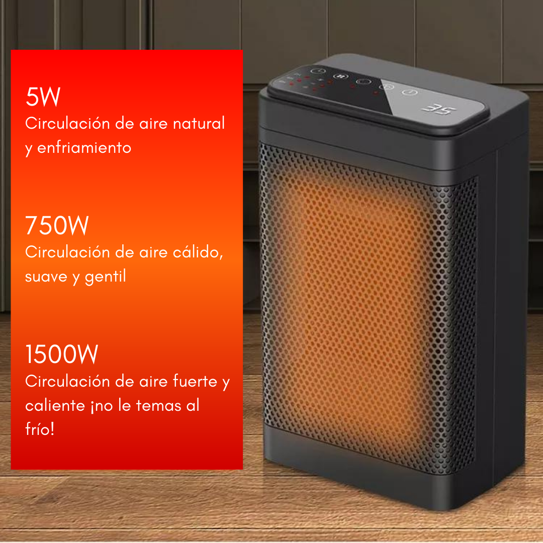 Calefactor de Cerámica Portátil con Control Remoto