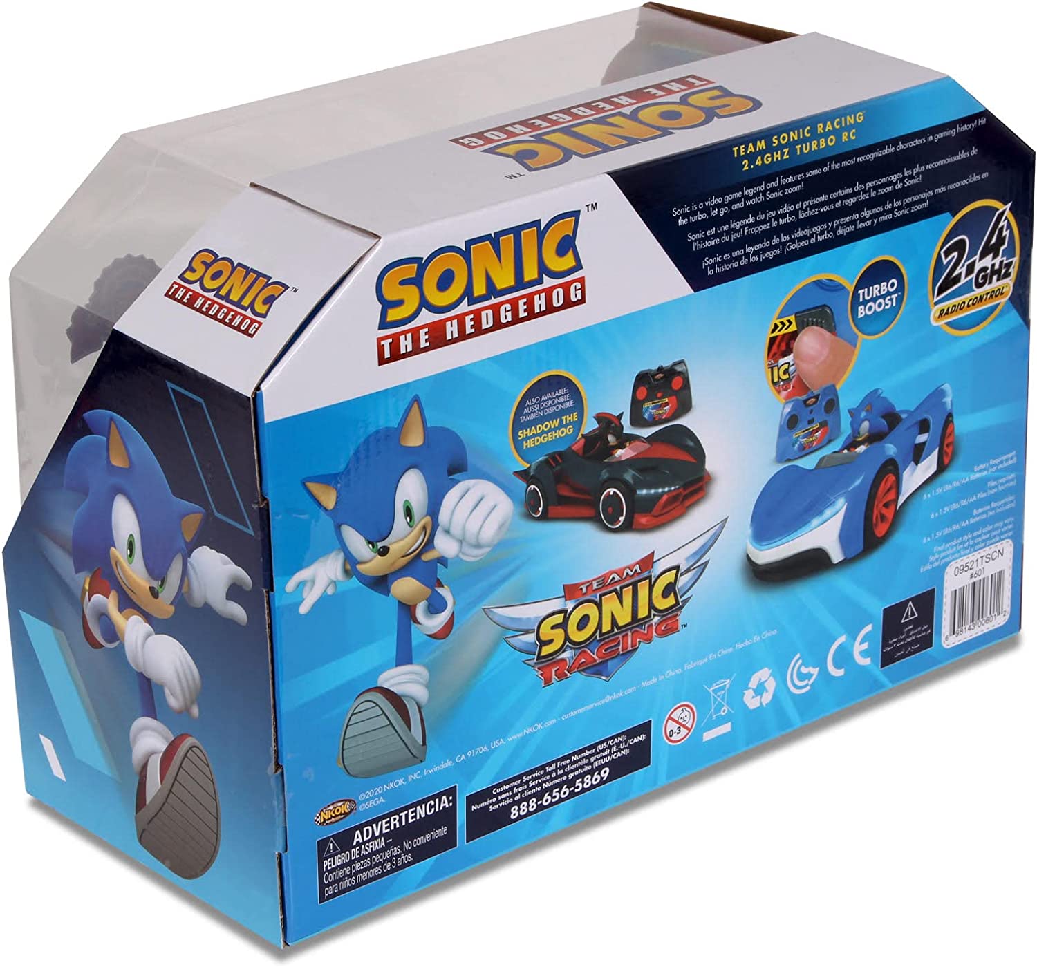 Sonic The Hedgehog Auto Control Remoto Original