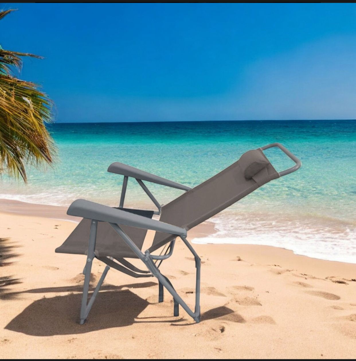 Silla Mochila Para Playa Super Liviana Aluminio