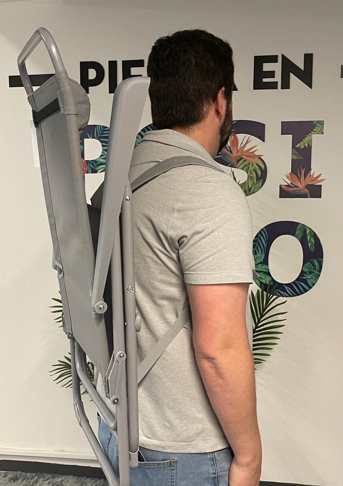 Silla Mochila Para Playa Super Liviana Aluminio