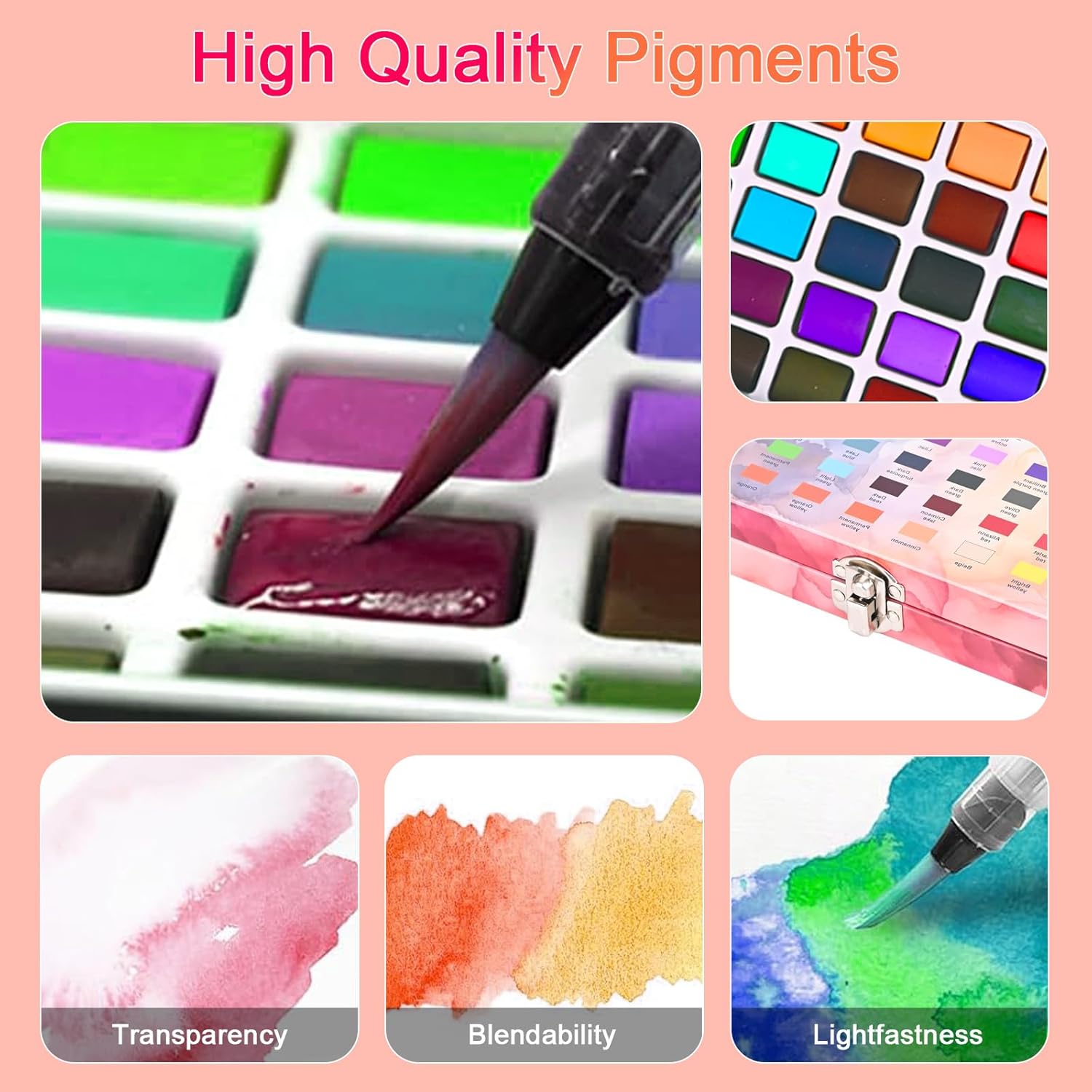 Acuarelas De Viaje Setx100 Con Pinceles De Agua