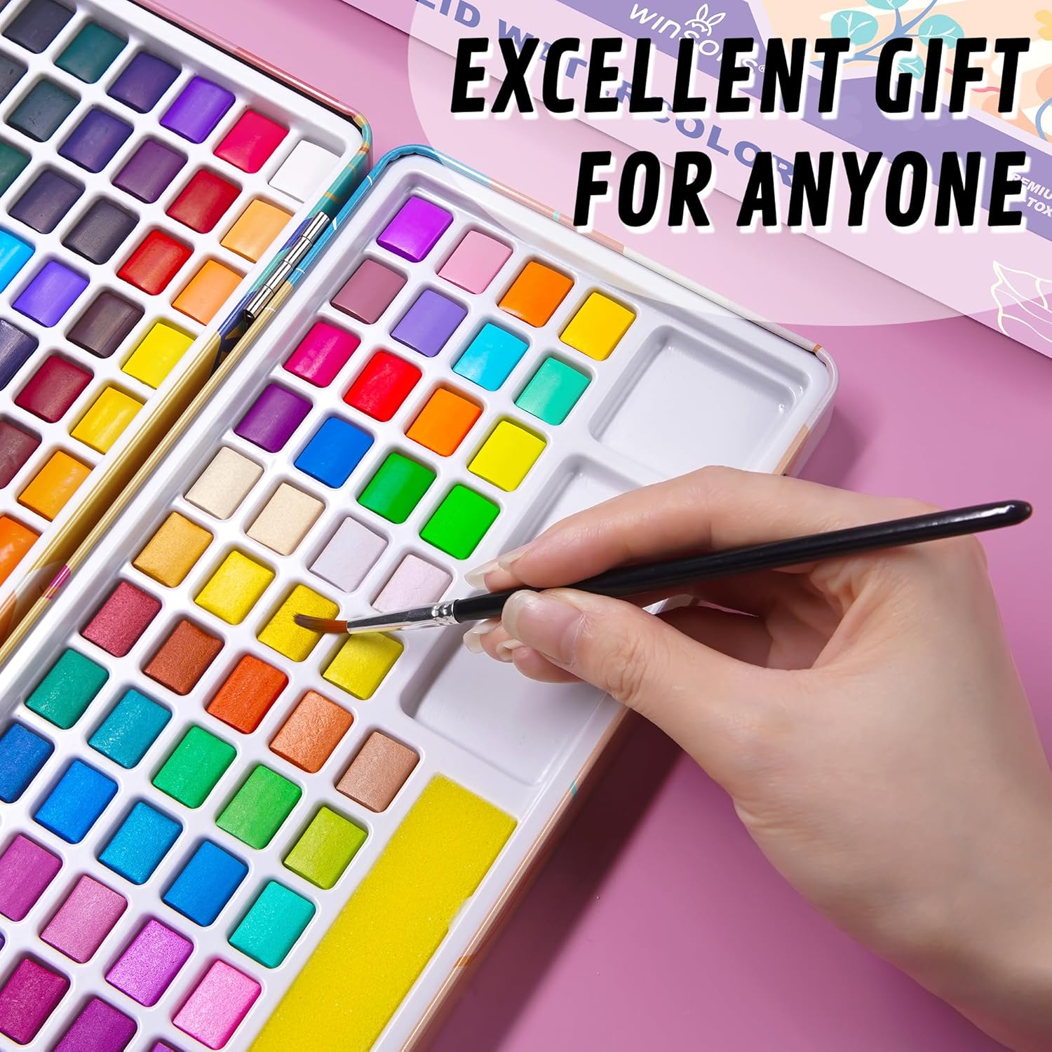 Juego De Acuarela De 138 Colores + Accesorios