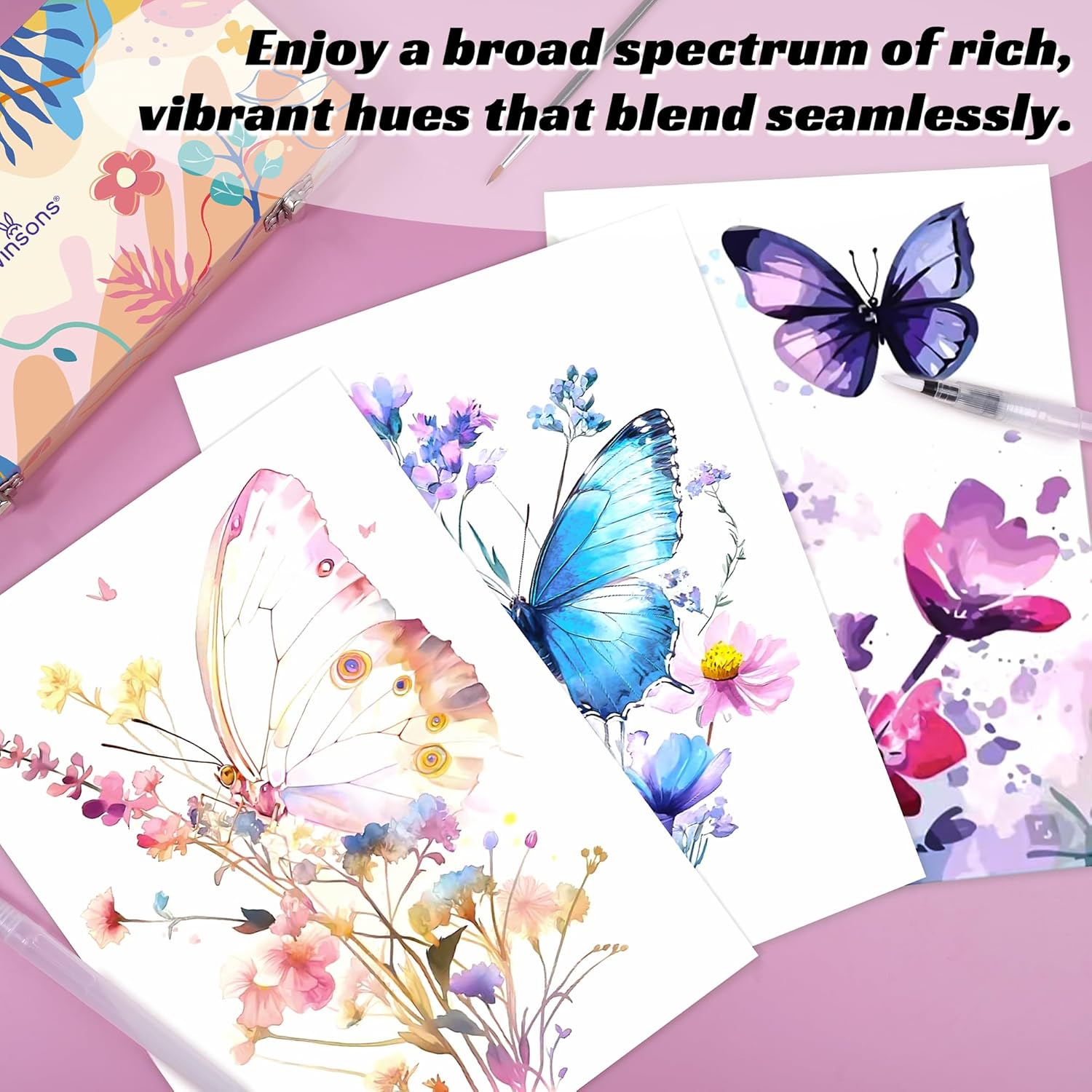 Juego De Acuarela De 138 Colores + Accesorios