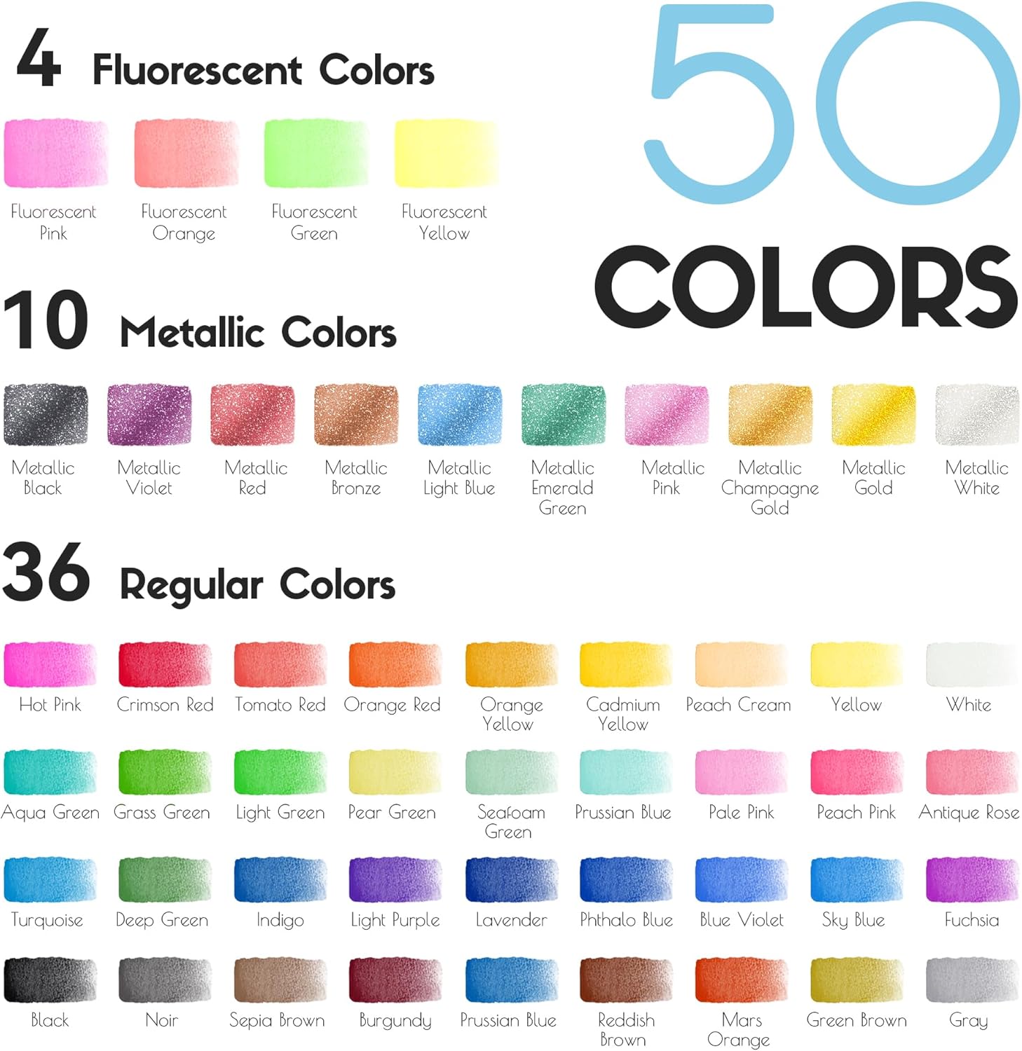 Acuarelas De Viaje Set X50 Con Pinceles De Agua