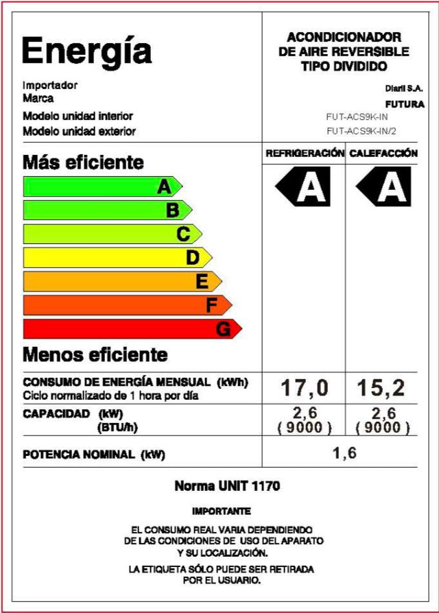 Aire Acondicionado Inverter futura 24000btu Wifi