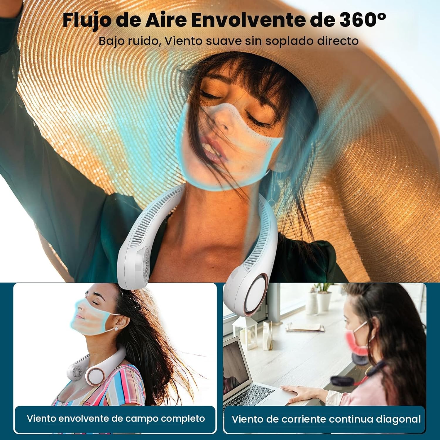 Ventilador De Cuello Sin Aspas 78 Salidas de Aire