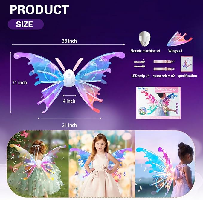 Alas Iluminadas Con Movimiento Sonido Y Luces