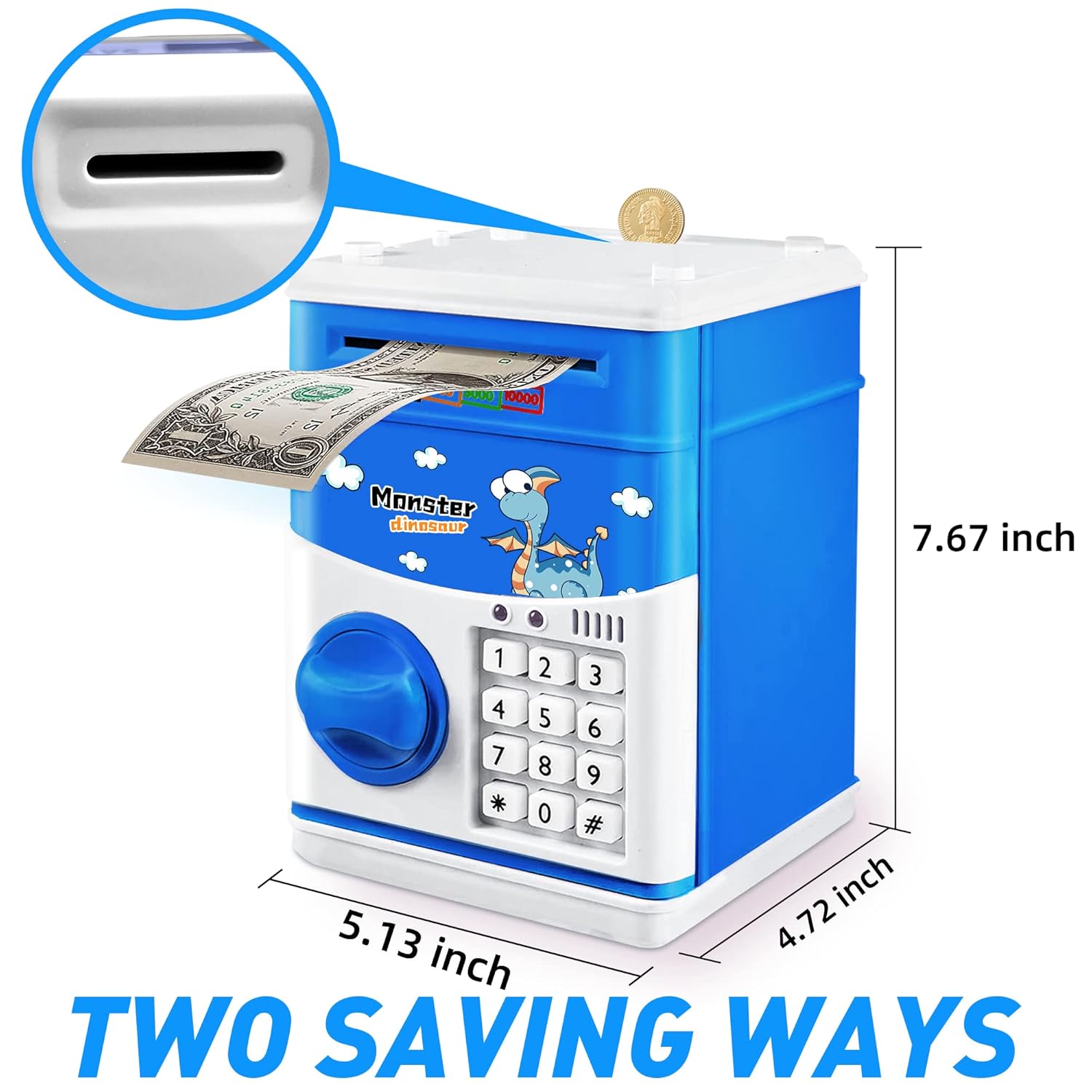 Alcancía Infantil Monedas Y Billetes Contraseña