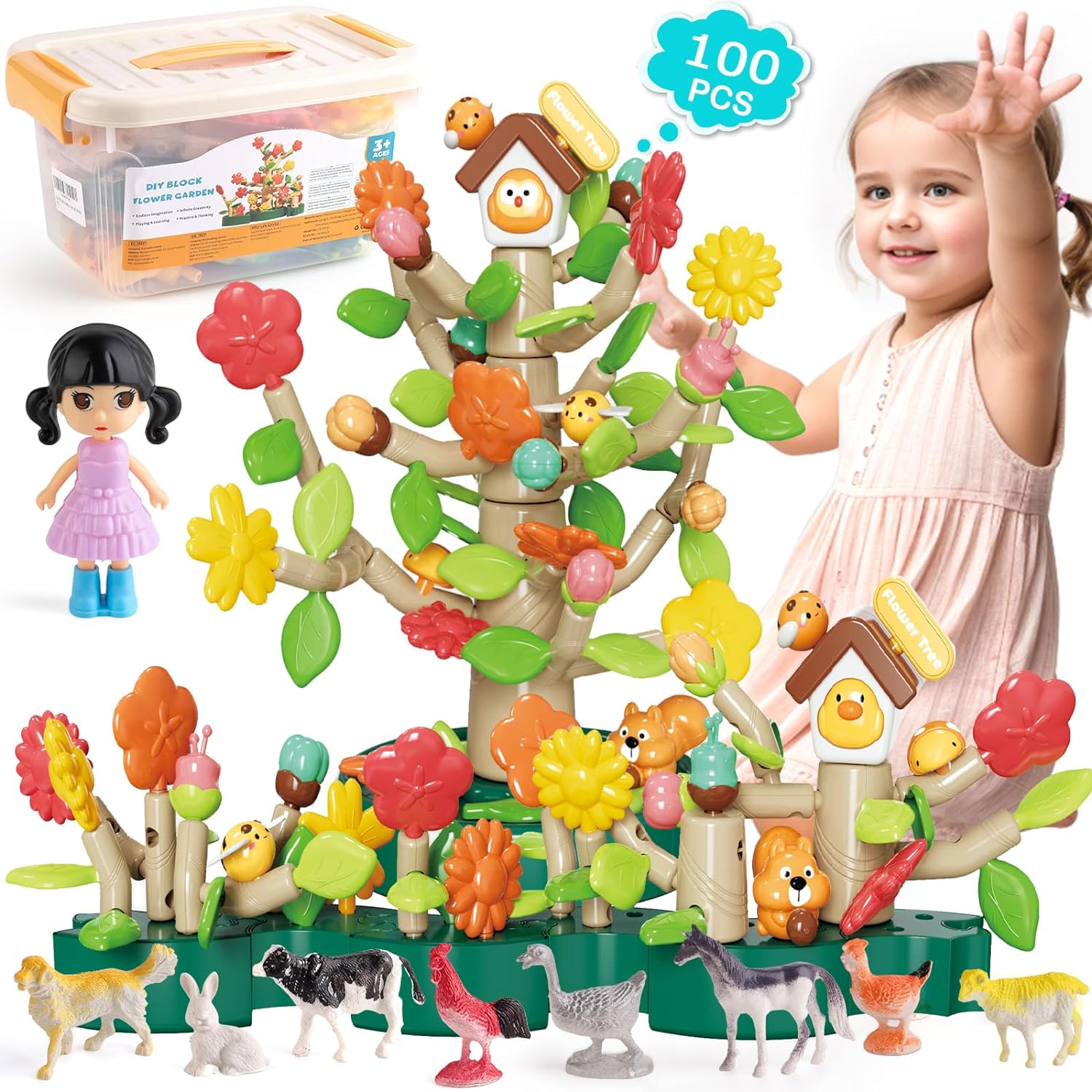 Juego De Ingeniería Infantil Jardín De Flores