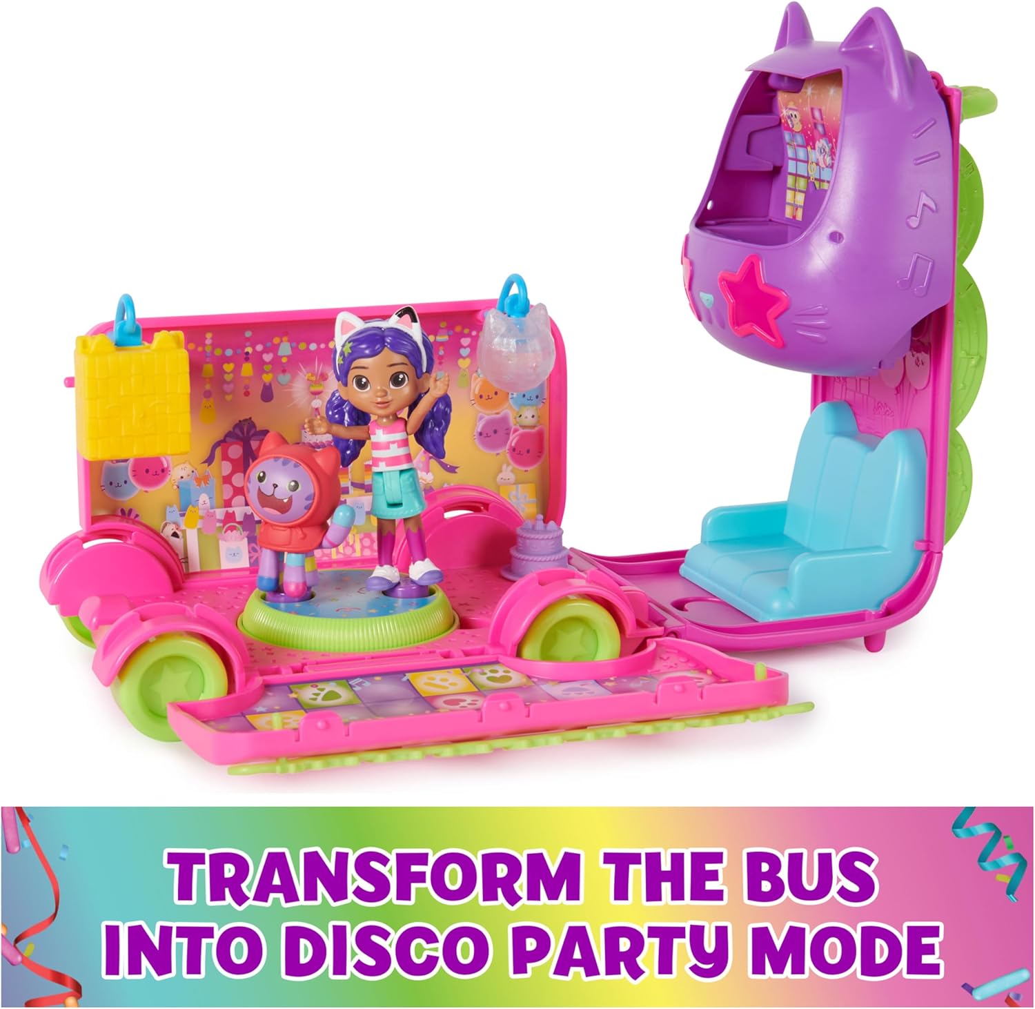Gabby Dollhouse Autobus De Fiesta Y Accesorios