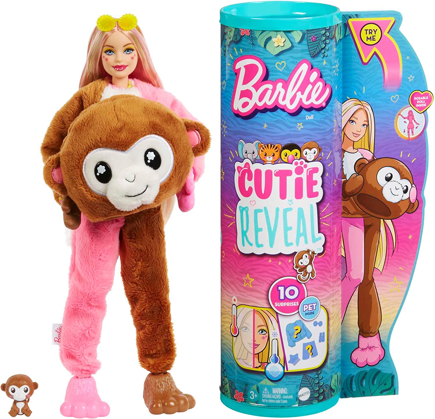 Barbie Cutie Reveal Muñeca Con disfraz y 10 Sorpresas