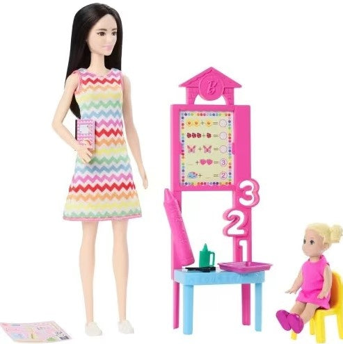 Barbie Muñeca Profesora Y Alumna Rubia