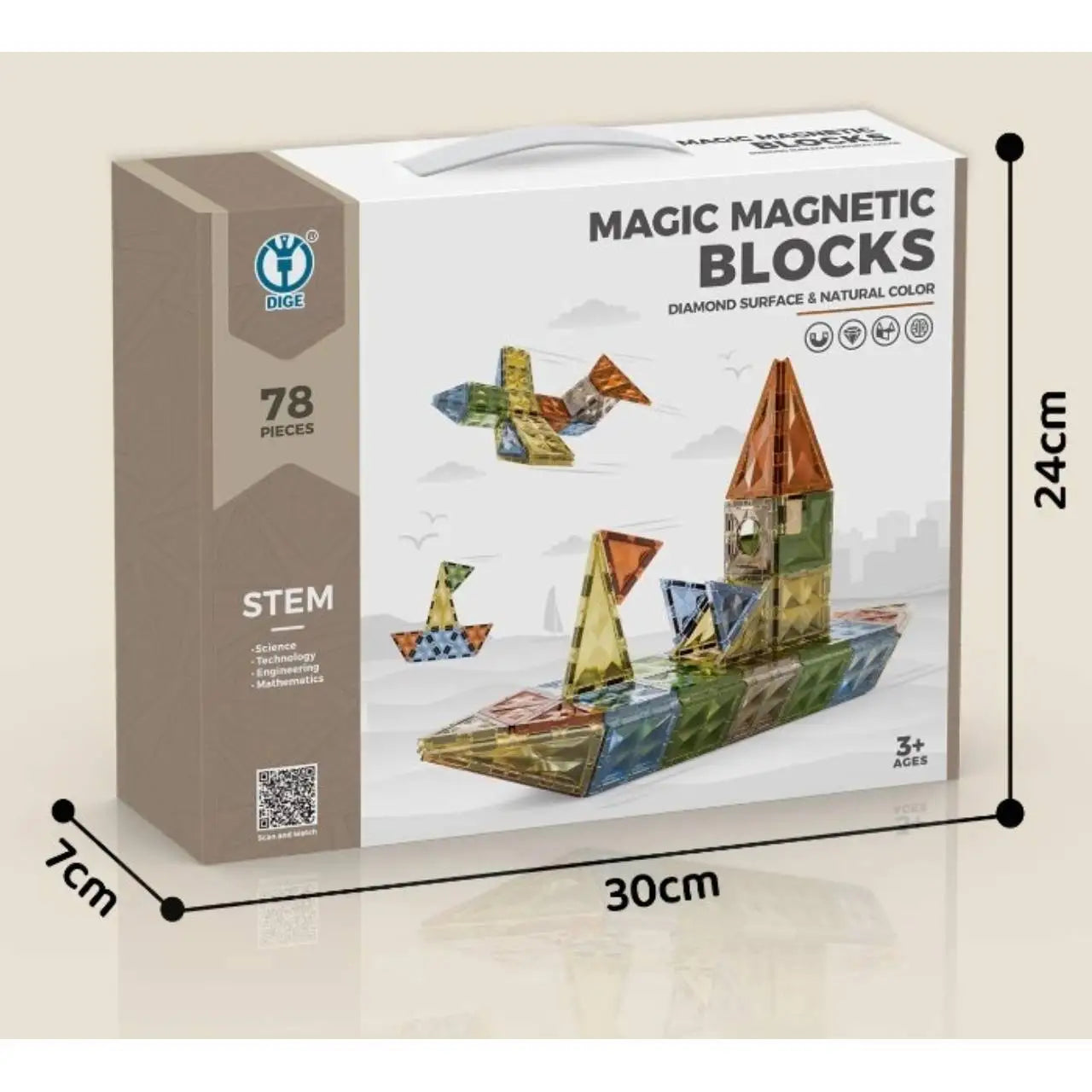 Juego De Bloques Magnéticos 78 Piezas Imantados