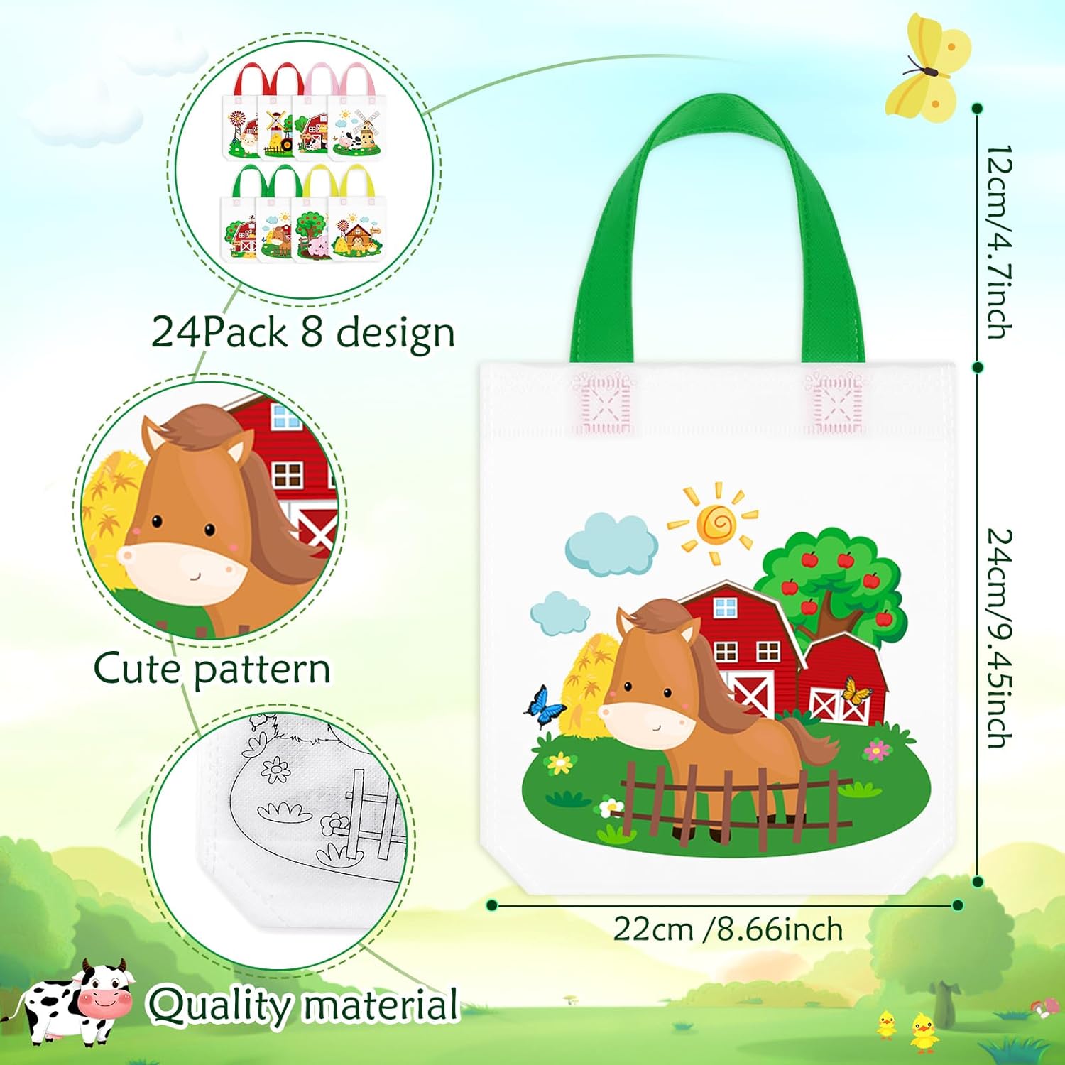 Bolsitas Para Colorear Pack 24 Bolsas + Colores