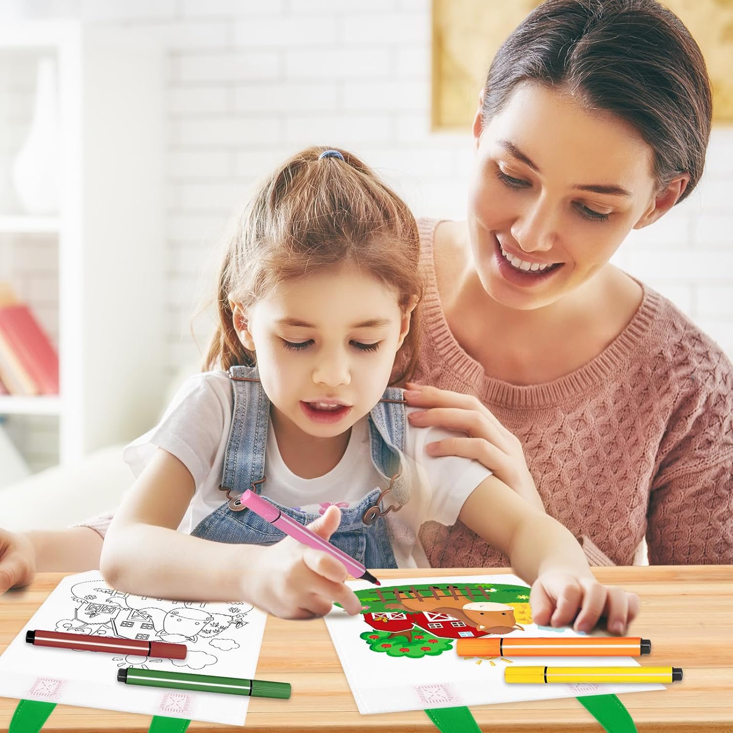 Bolsitas Para Colorear Pack 24 Bolsas + Colores