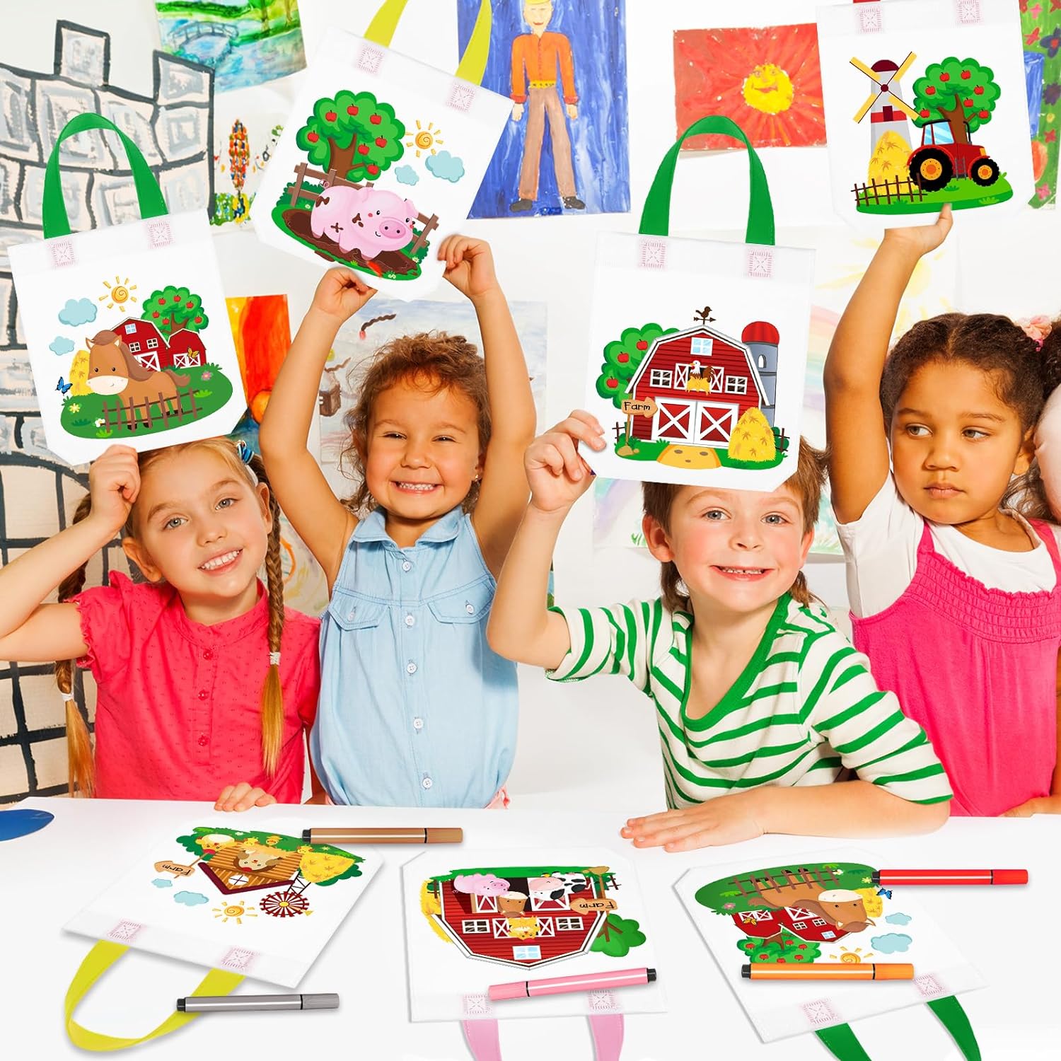 Bolsitas Para Colorear Pack 24 Bolsas + Colores