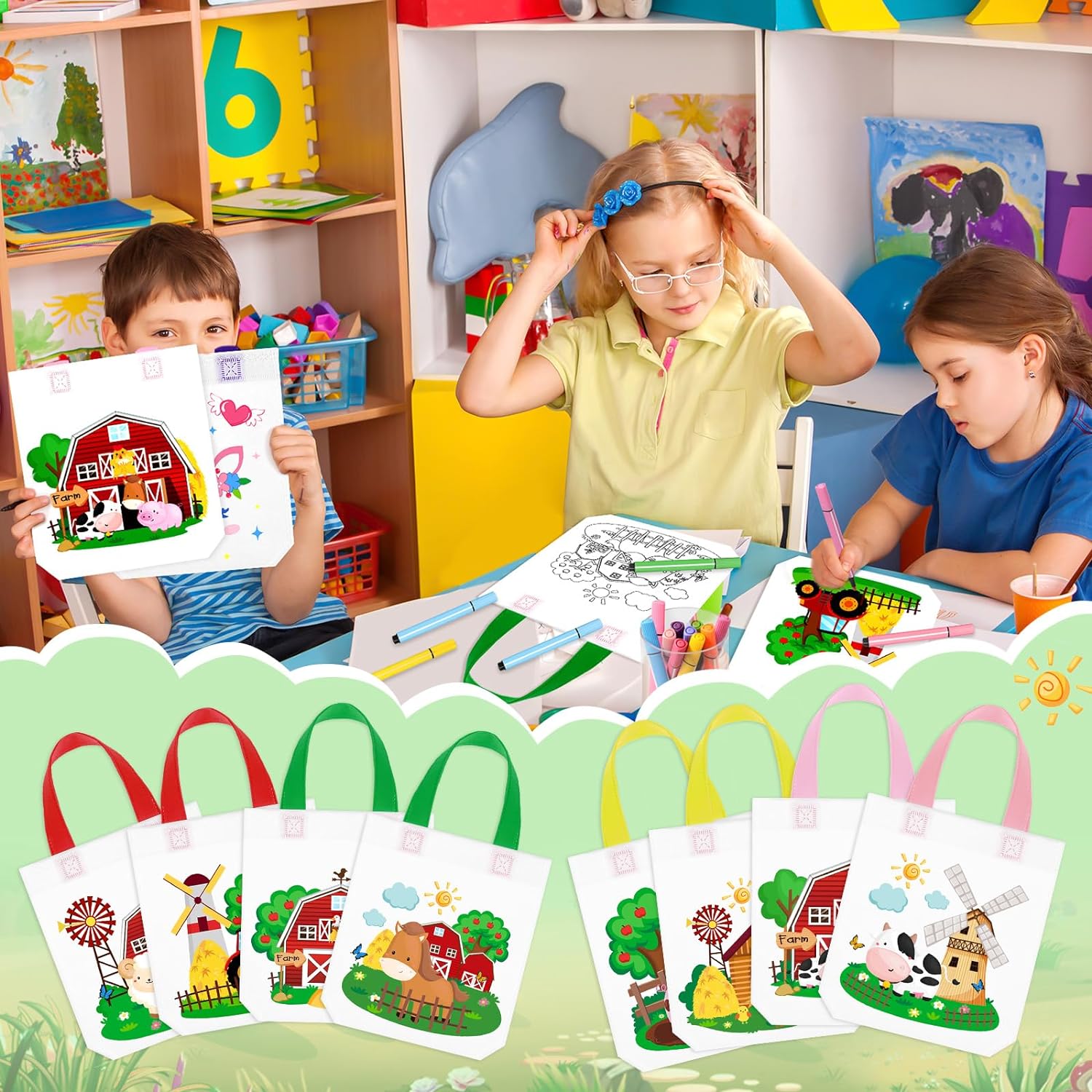 Bolsitas Para Colorear Pack 24 Bolsas + Colores