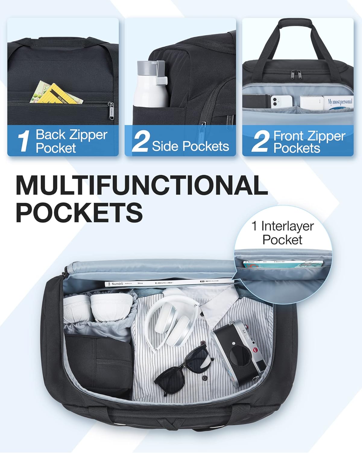 Bolso De Viaje Con Necessaire De Gran Capacidad