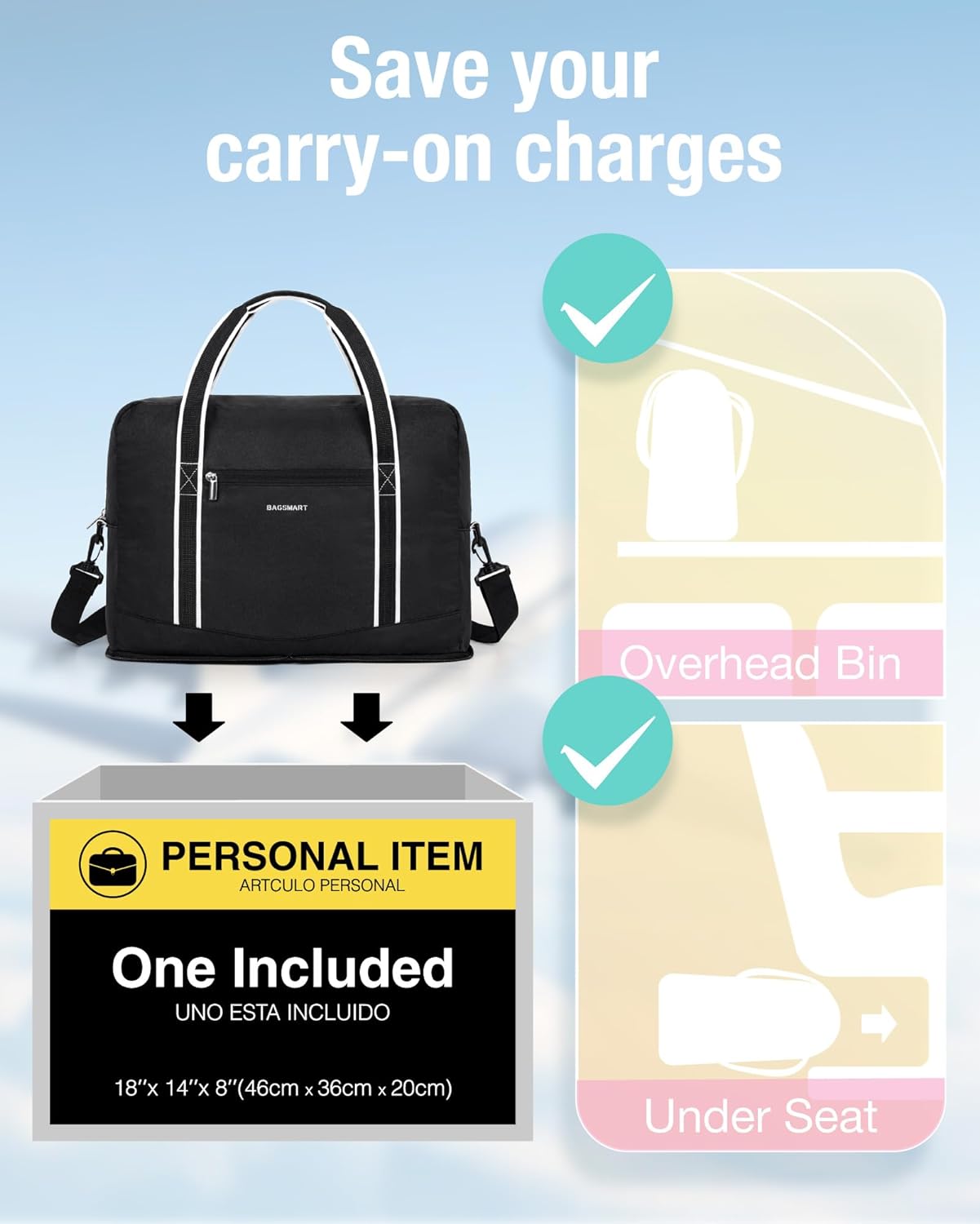 Bolso Plegable Ideal Viajes Gran Capacidad