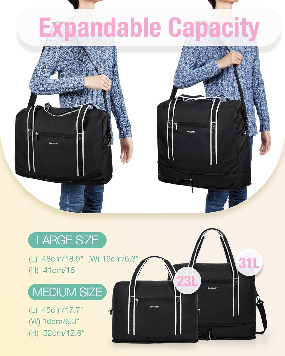 Bolso Plegable Ideal Viajes Gran Capacidad