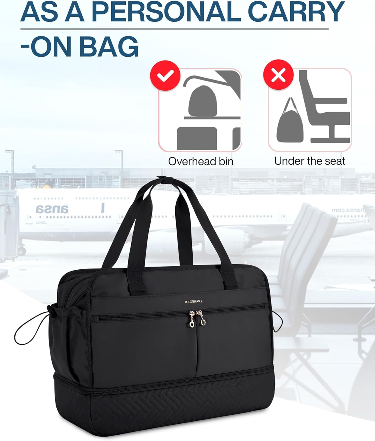 Bolso De Viaje Para Mujer De 40L Con 3 Estuches