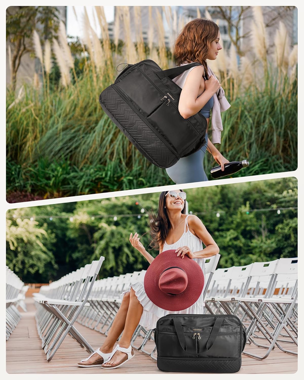 Bolso De Viaje Para Mujer De 40L Con 3 Estuches