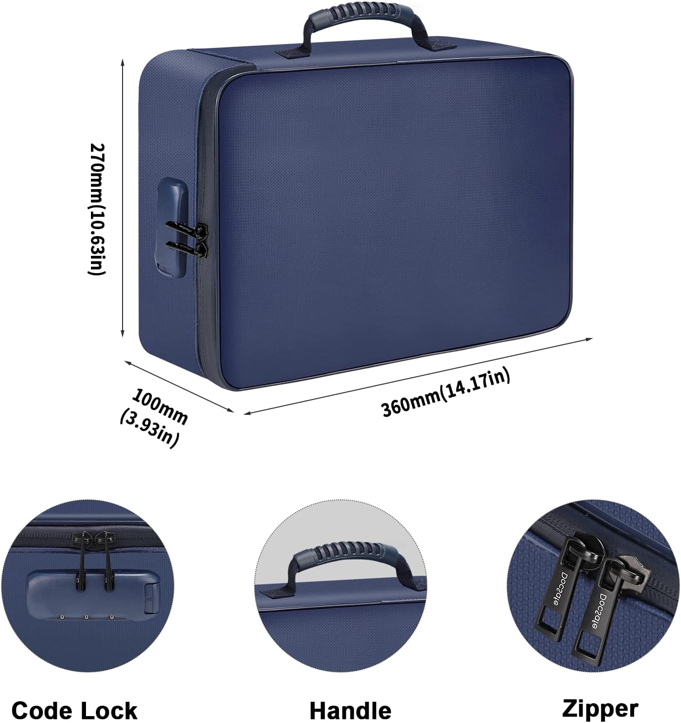 Bolso Organizador De Documentos Con Cerradura