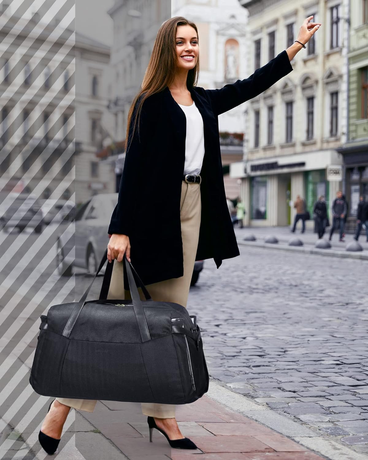 Bolso De Lona Para Viajes Con Sobre De Zapatos