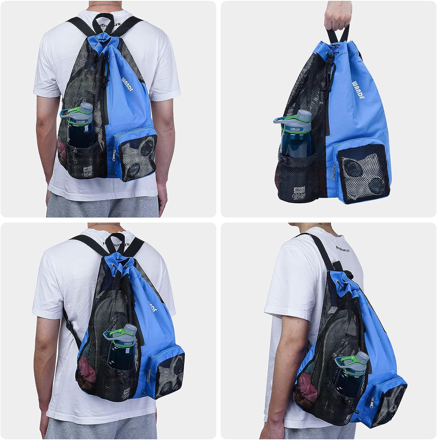 Mochila De Natación Y Playa Con Bolsillo Húmedo