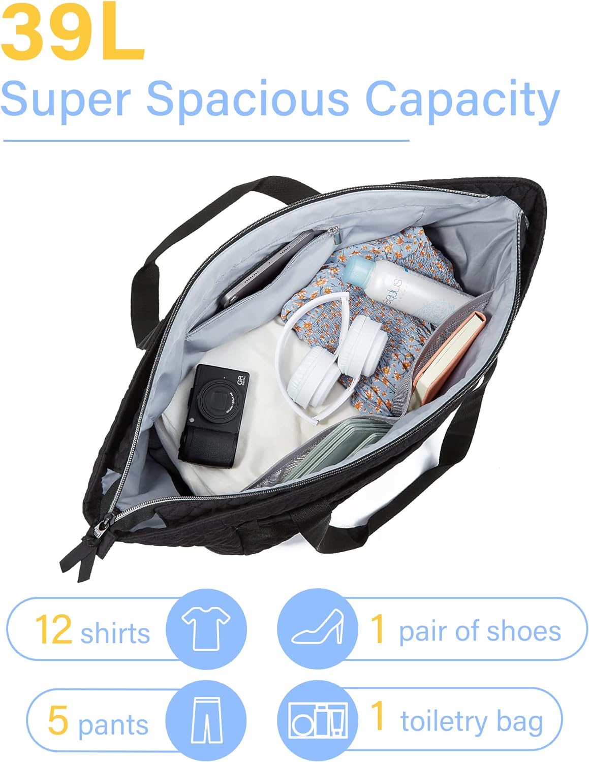 Bolso Cómodo Grande Y Acolchonado 39 Litros