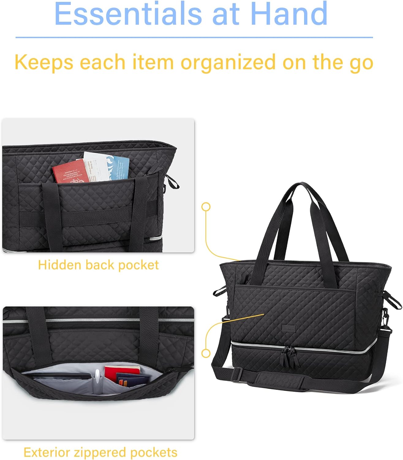 Bolso Cómodo Grande Y Acolchonado 39 Litros