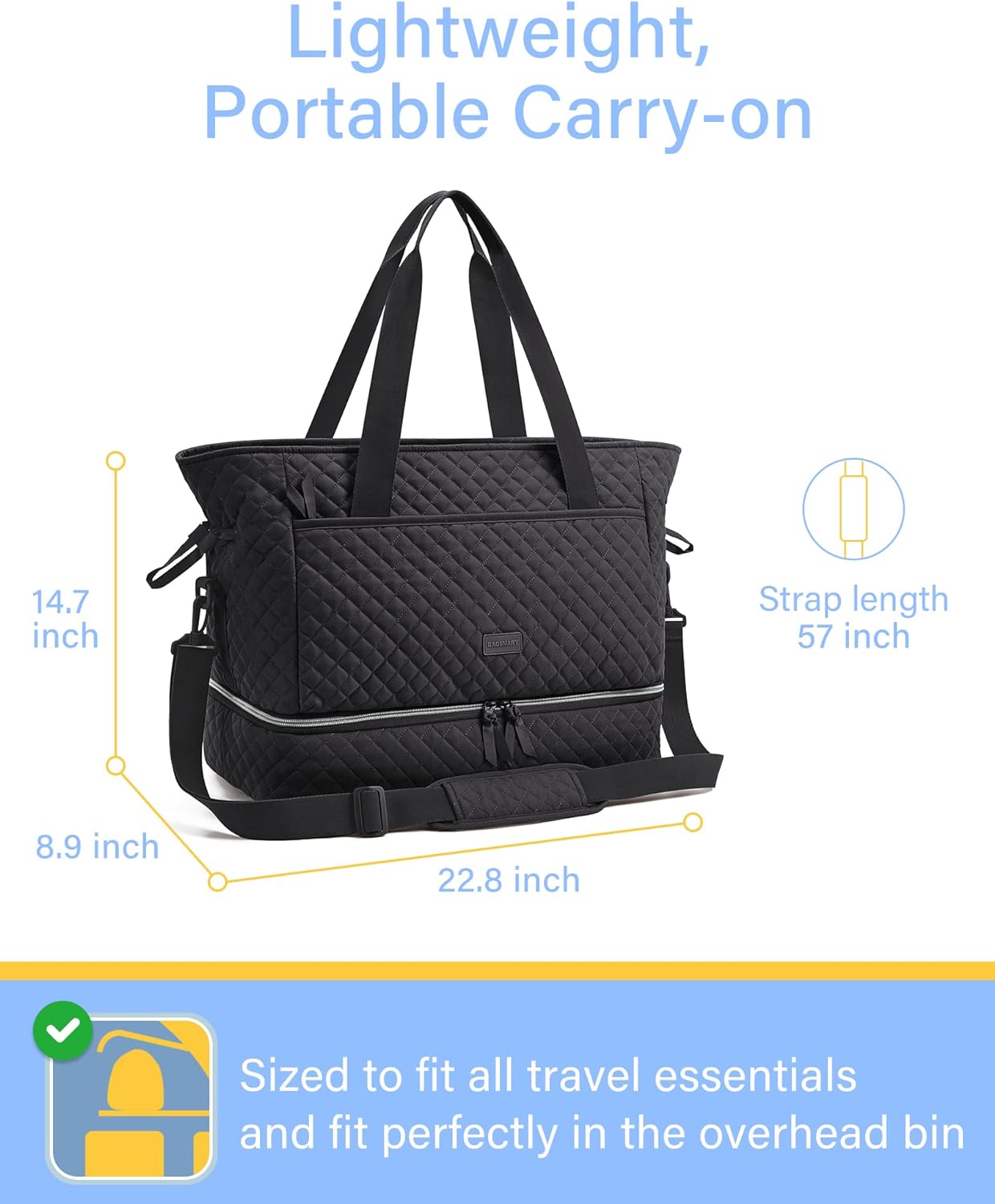 Bolso Cómodo Grande Y Acolchonado 39 Litros