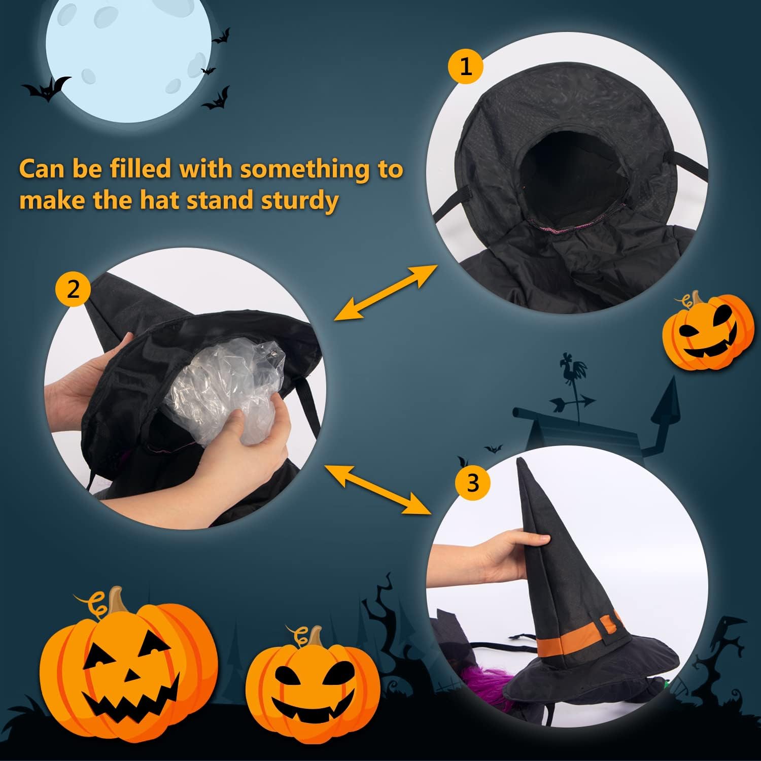 Bruja Estrellada Decoración Con Banda Ajustable