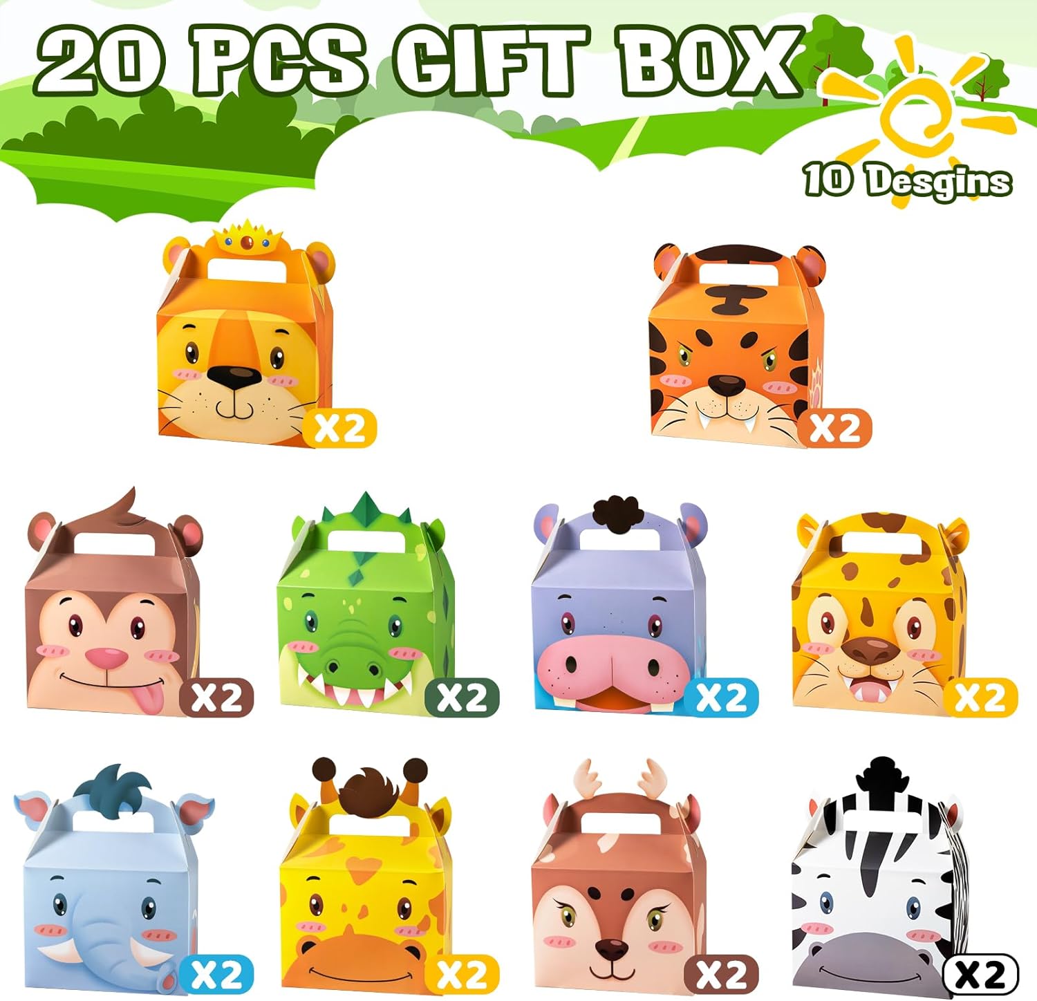 Cajas De Sorpresitas Para Fiesta De Animales