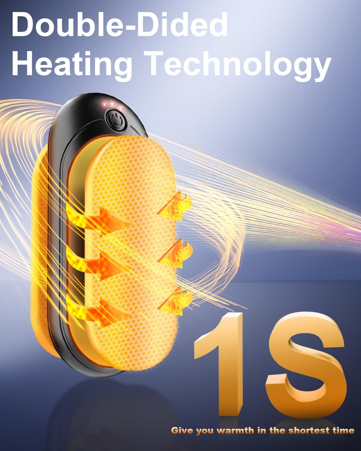 Calentador De Manos x2 Recargable 10000 Mah Usb portátil