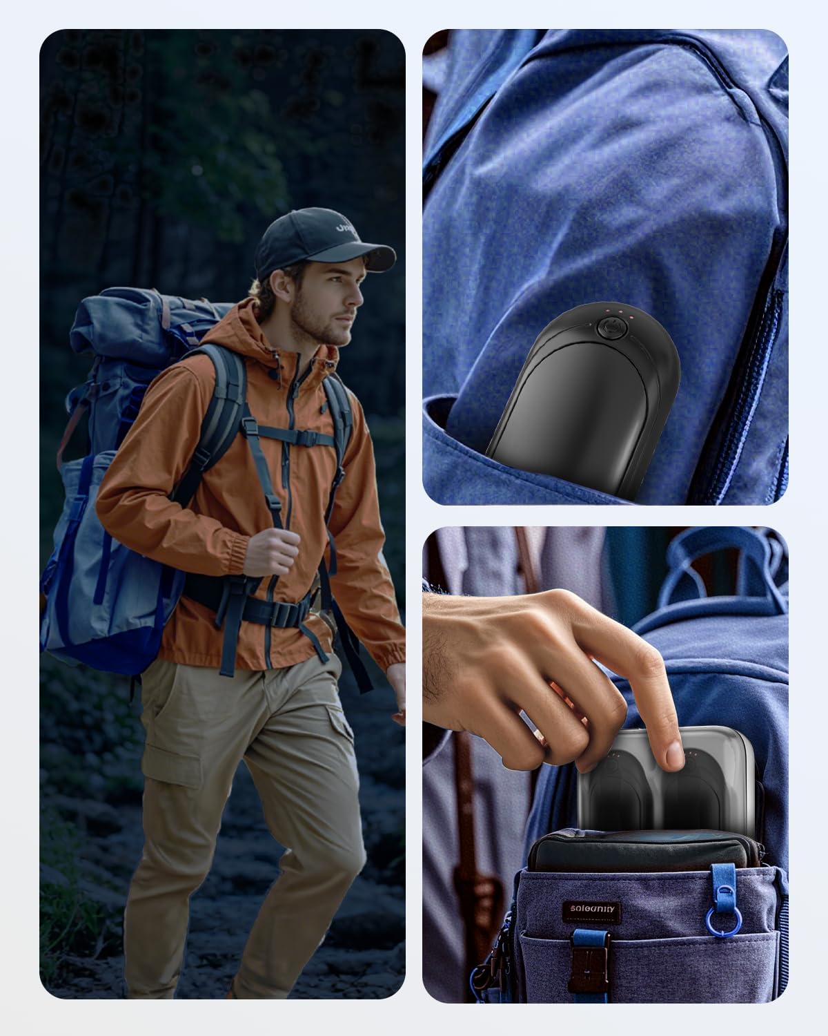 Calentador De Manos x2 Recargable 10000 Mah Usb portátil