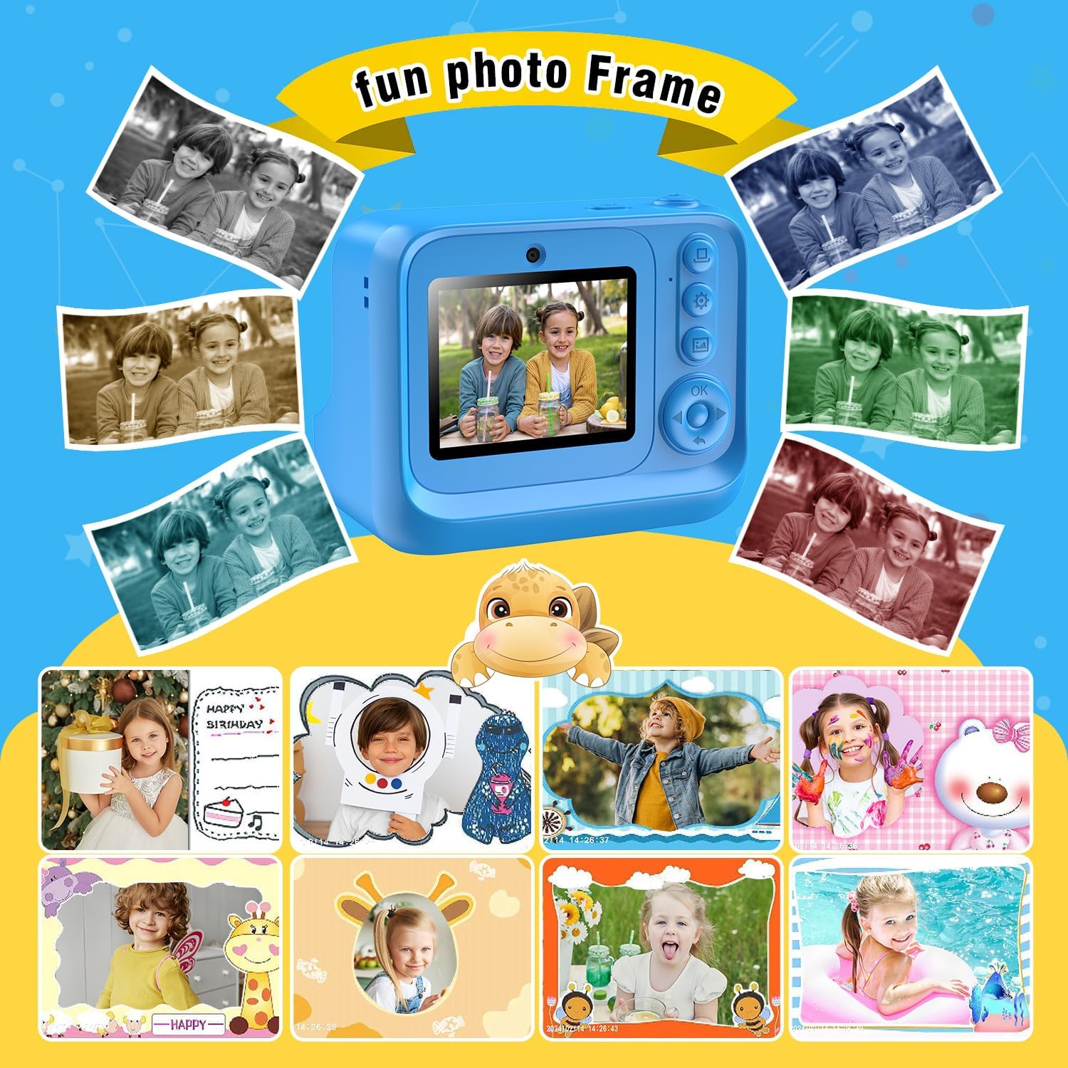 Cámara De Impresión Instantánea infantil Hd