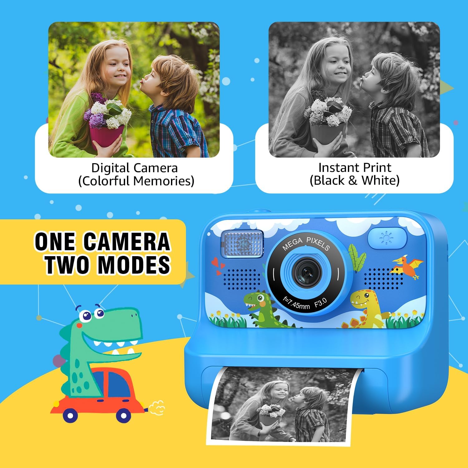 Cámara De Impresión Instantánea infantil Hd