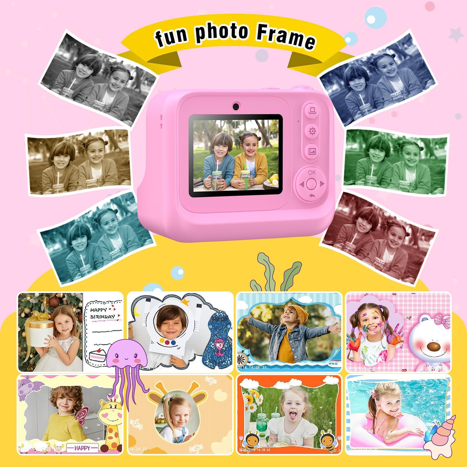 Cámara De Impresión Instantánea infantil Hd