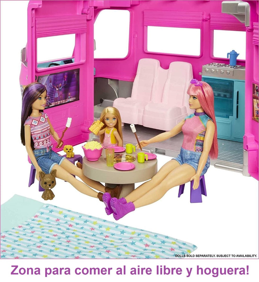 Barbie Camper 3 en 1 Barco Piscina Camion + Accesorios