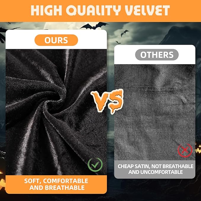 Capa Con Capucha De Terciopelo Adultos halloween