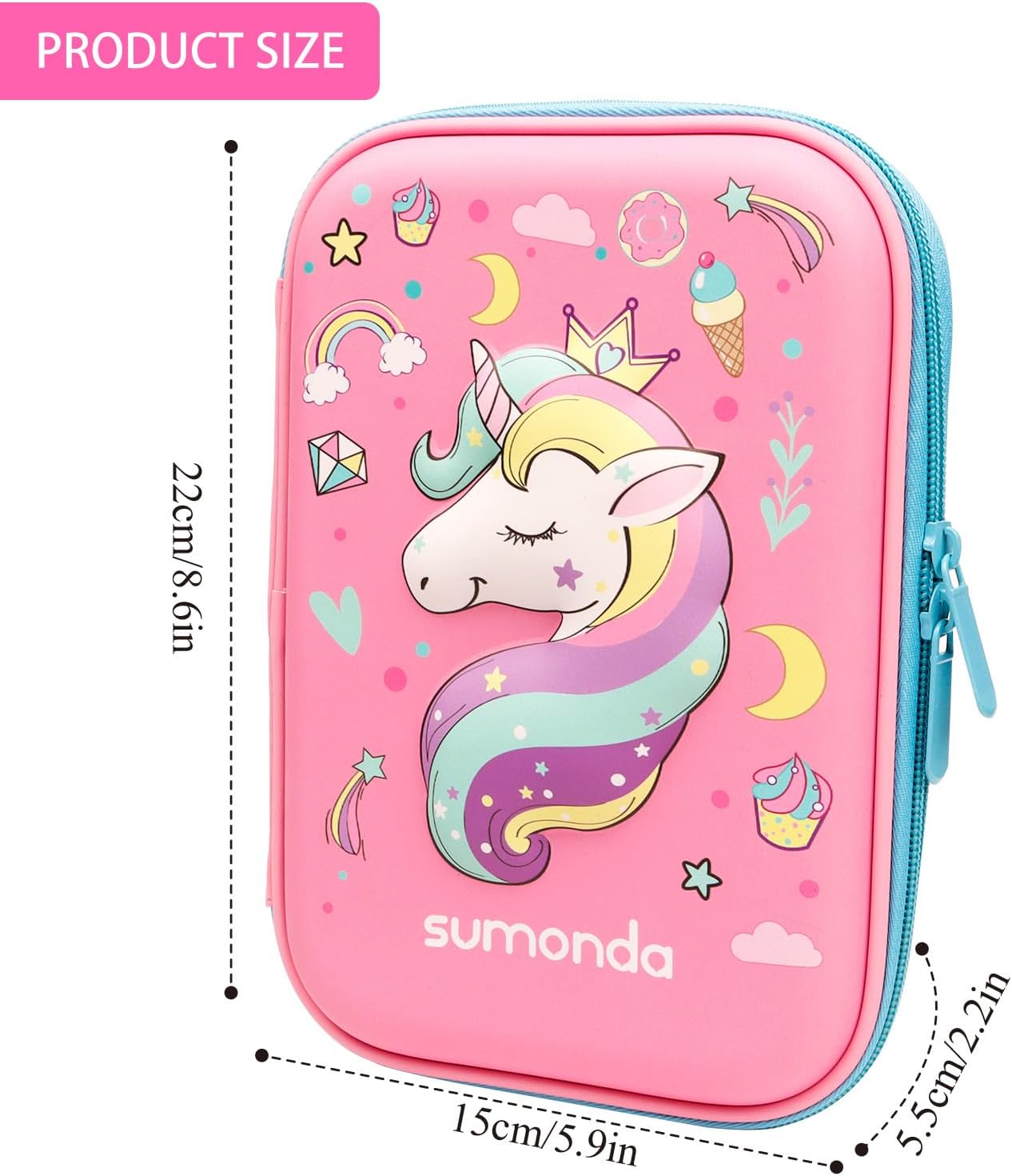 Cartuchera Infantil Unicornio 3d Gran Capacidad