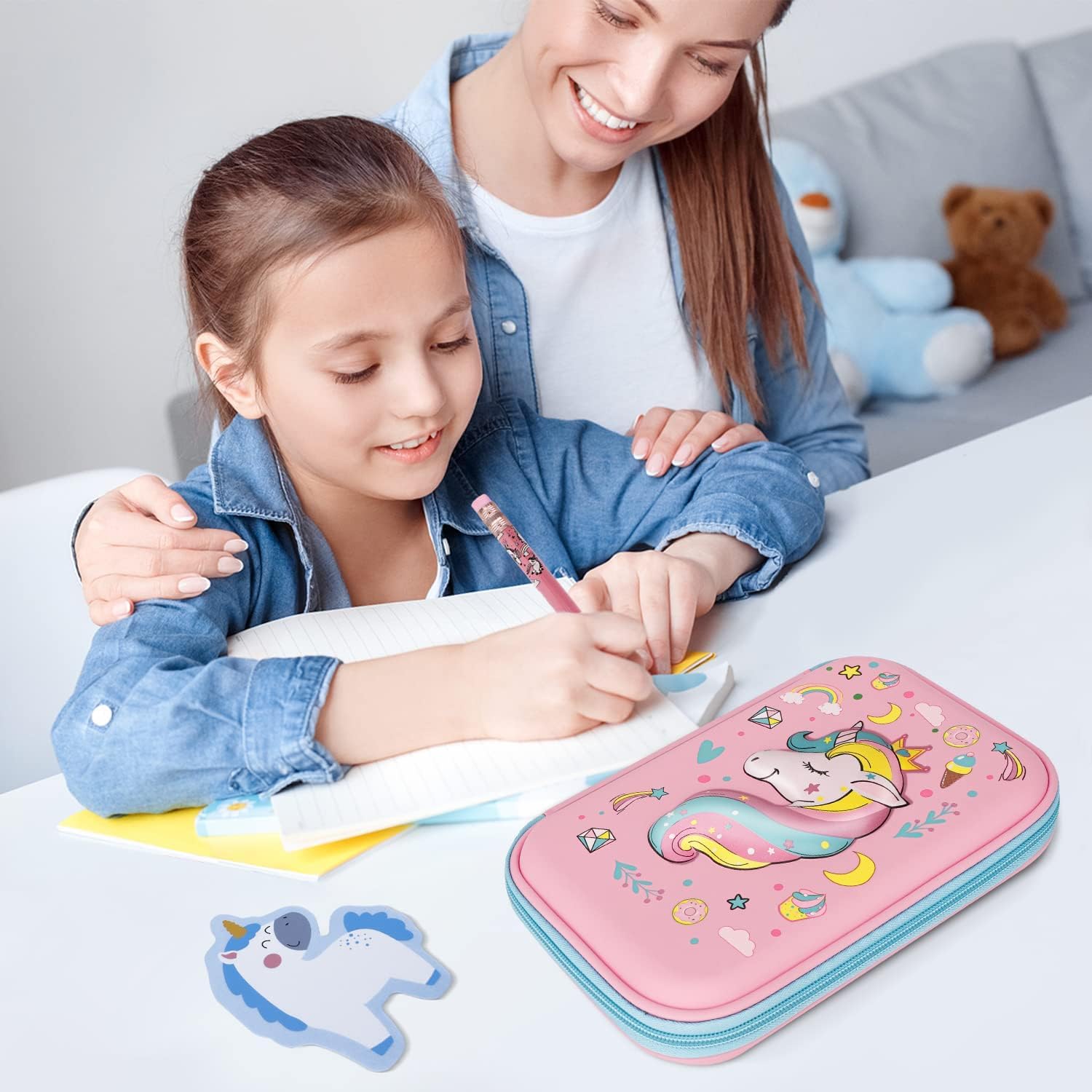 Cartuchera Infantil Unicornio 3d Gran Capacidad