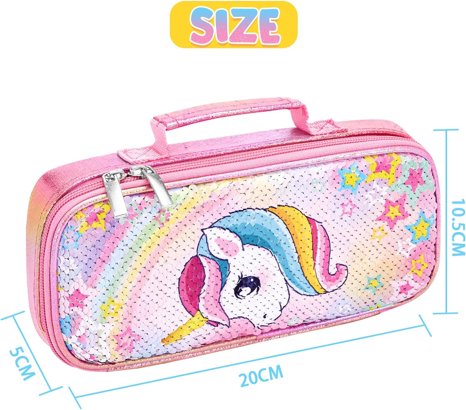 Estuche Para Lápices De Unicornio Lentejuelas