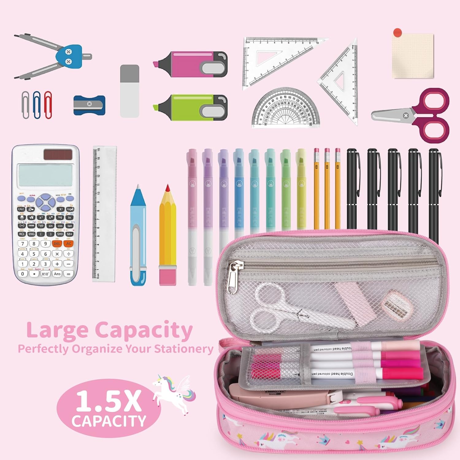 Cartuchera Extensible unicornio Gran Capacidad Teletiendauy