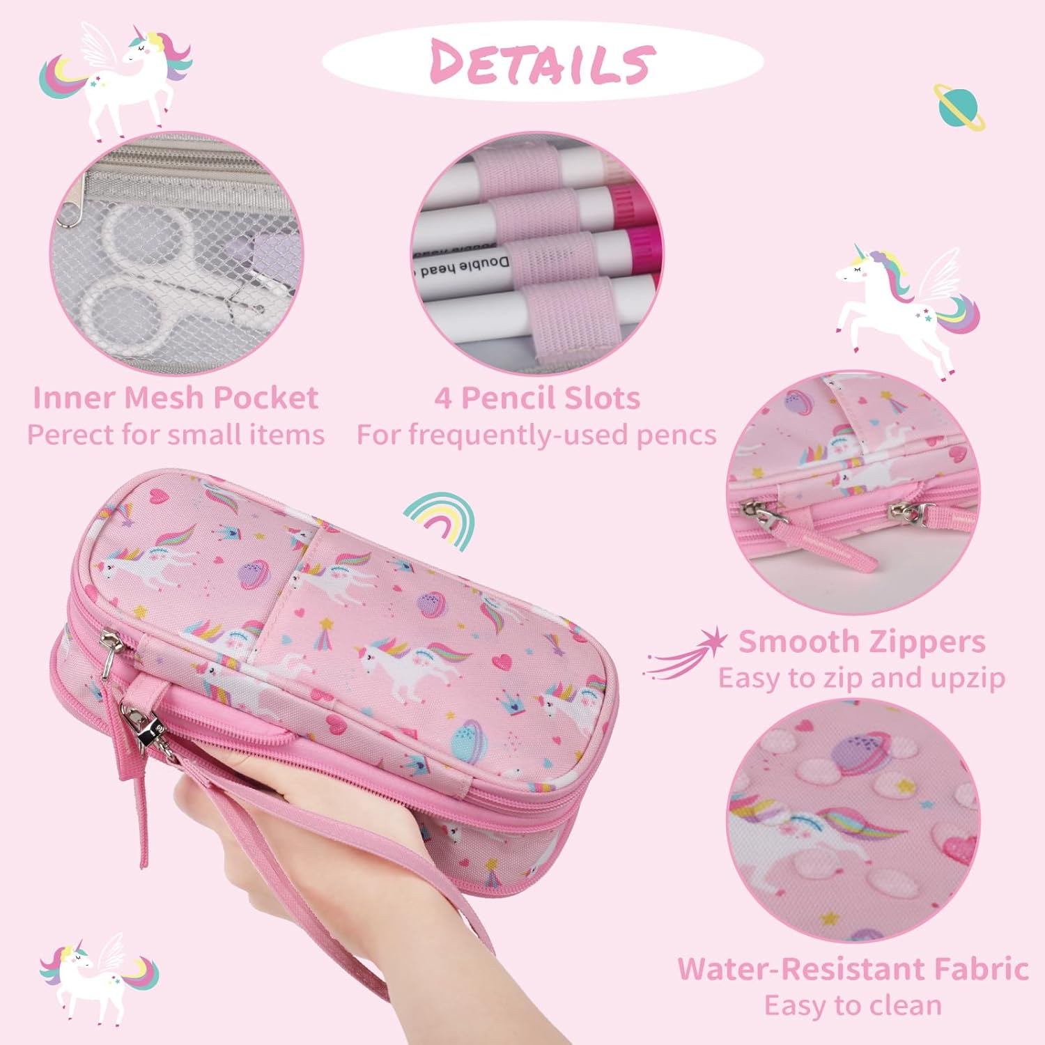 Cartuchera Extensible unicornio Gran Capacidad Teletiendauy