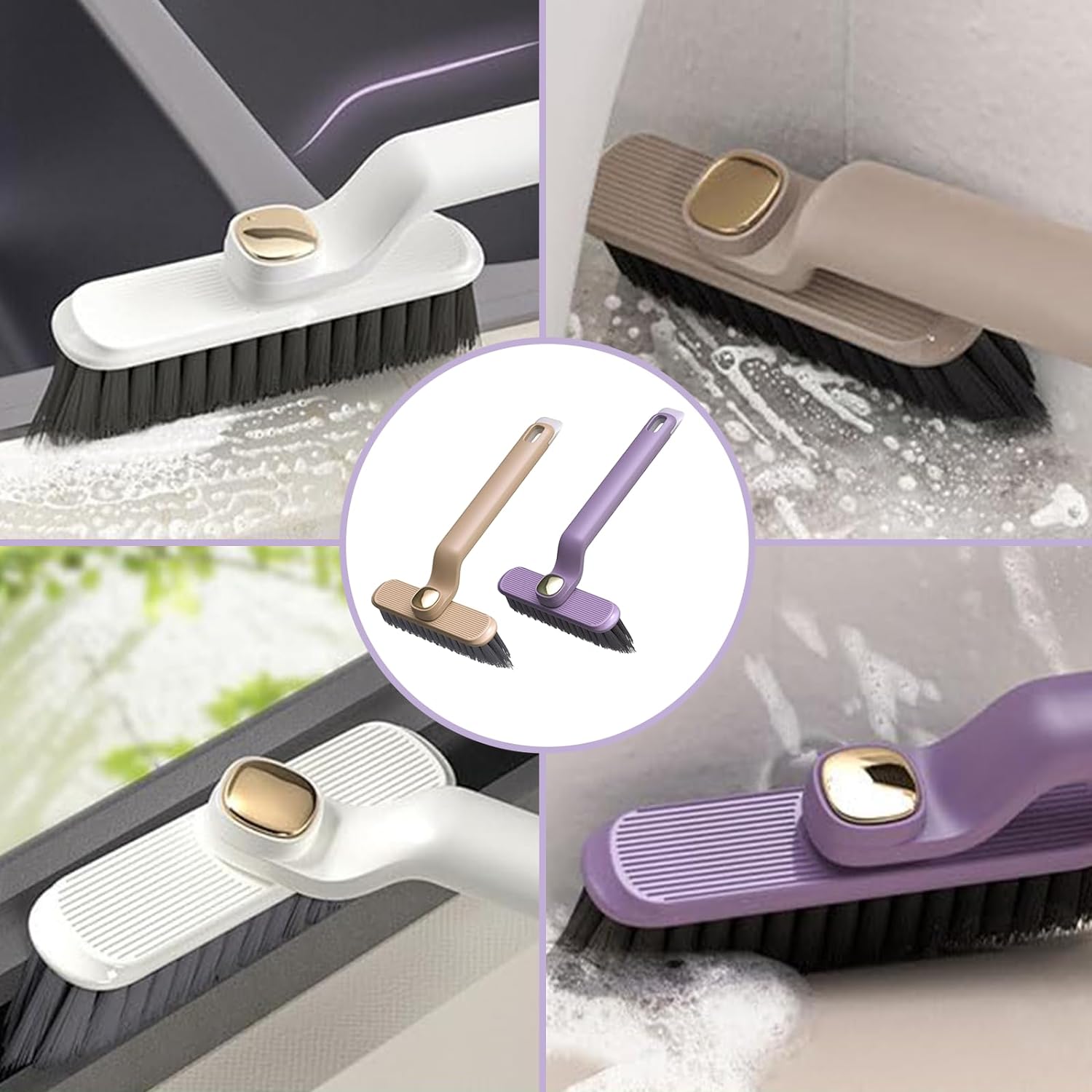 Cepillo De Limpieza De Ranuras Giratorio Set X2