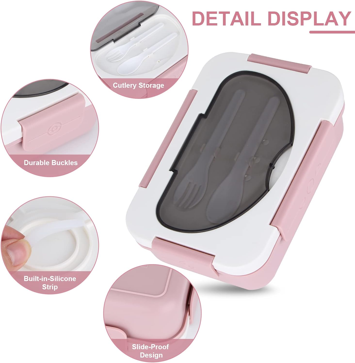 Contenedor 5 Compartimentos A Prueba De Fugas